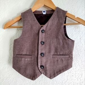 Janie And Jack Brown 4T Suit Vest